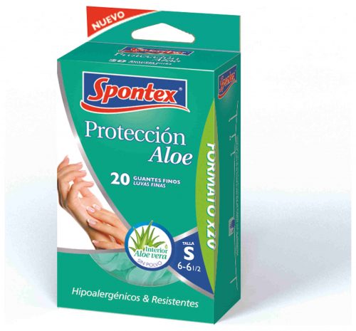 Guants de vinil SPONTEX protección aloe