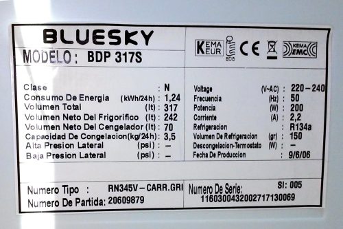 Nevera BLUESKY BDP 317S - Imatge 4