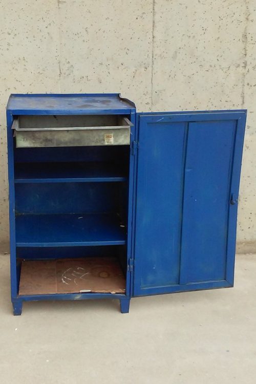 Armari metàl·lic de color blau - Imatge 3