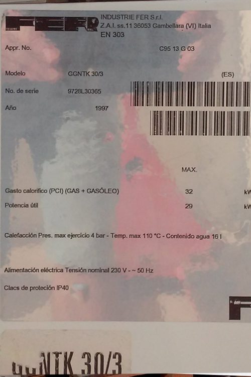 Caldera de gasoil FER - Imatge 3
