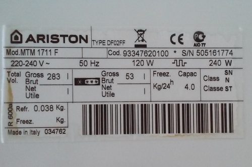 Nevera ARISTON MTM 1711F