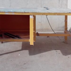 Banc de treball groc 164x84x92cm