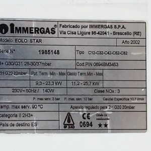 Caldera de gas IMERGAS