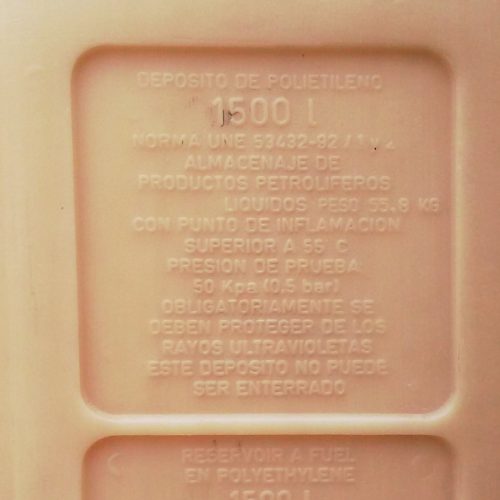 Dipòsit de petaca per a gasoil 1500l