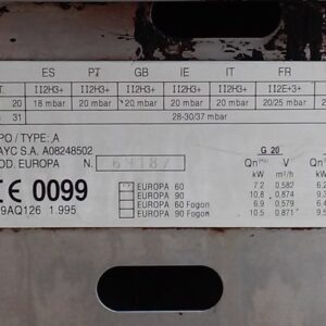 Planxa hosteleria GAYC europa de 60