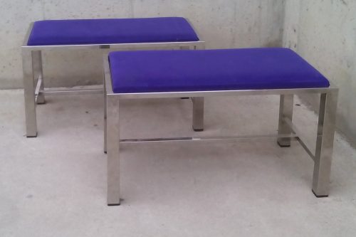 Banc estructura inox 85x38x43cm