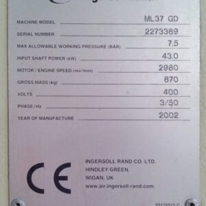 Compressor DAUNIS INGERSON RAND