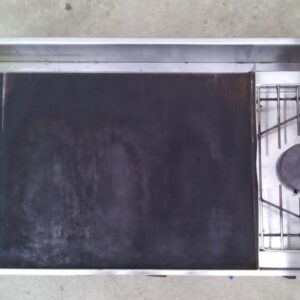 Planxa hosteleria de gas amb fogó de 80x47x21cm