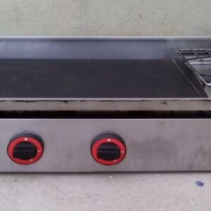Planxa hosteleria de gas amb fogó de 80x47x21cm