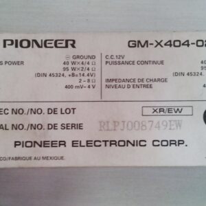 Amplificador PIONEER GM-X404