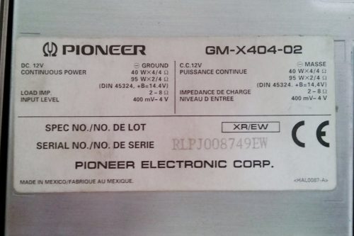 Amplificador PIONEER GM-X404