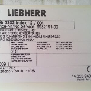 Vinoteca LIEBHER 60x60x160cm