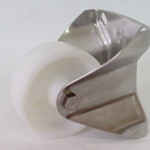 Roda de polidamida amb carcassa d'acer inoxidable de 80x30mm