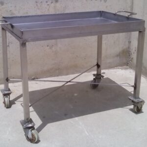 Carro inox amb safata 83x55x69cm