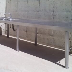 Mostrador inox peixateria 300x86x89cm