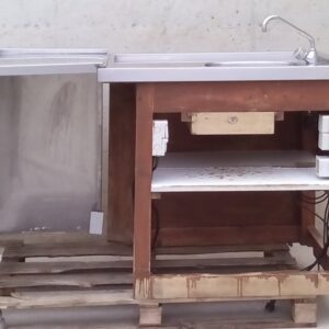 Pica + mostrador inox de 143x80x103cm
