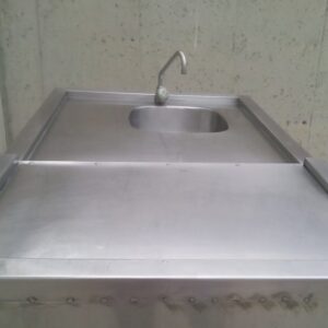 Pica + mostrador inox de 143x80x103cm