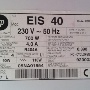 Congelador amb porta de vidre IARP EIS 40