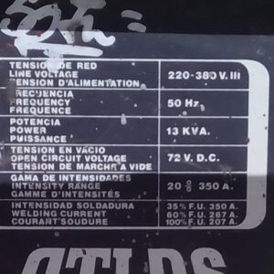 Soldadora ATLAS 350 de segona mà a cabauoportunitats.com