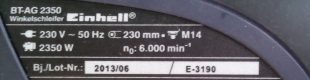 Radial EINHELL BT-AG-2350