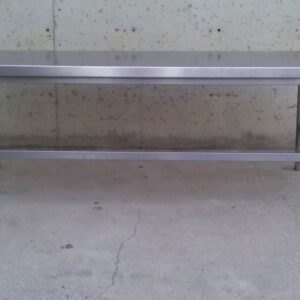 Taula d'acer inoxidable de 170cm de segona mà a cabauoportunitats.com