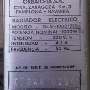 Radiador elèctric SUPERR GL8 de segoona mà a cabauoportunitats.com