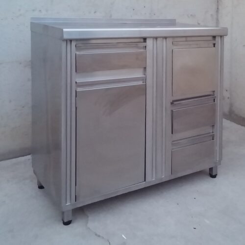 Mueble cafetero de acero inoxidable en cabauoportunitats.com