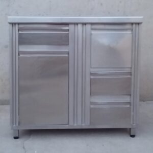 Mueble cafetero de acero inoxidable en cabauoportunitats.com