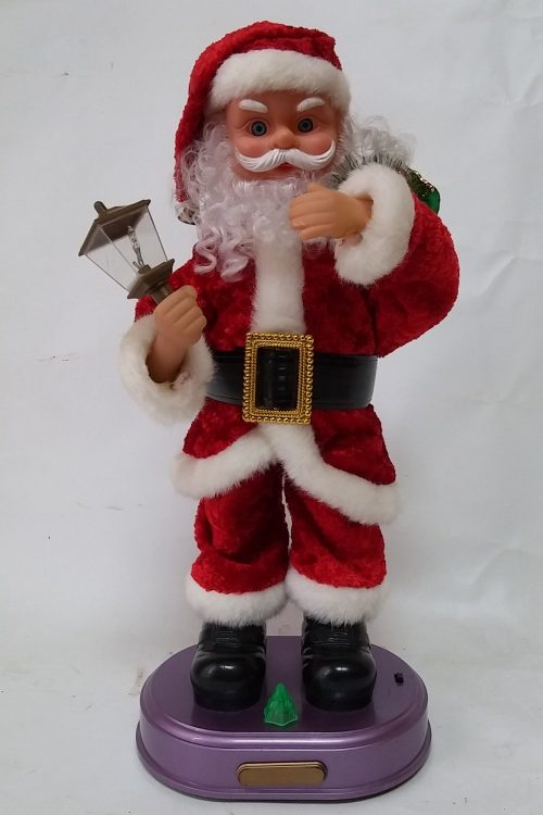 Santa claus de 45cm de  altura que canta, baila y desea felices fiestas en cabauoportunitats.com