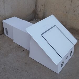 Campana extractora decorativa de color blanco de 60x50x45cm de segunda mano en cabauoportunitats.com