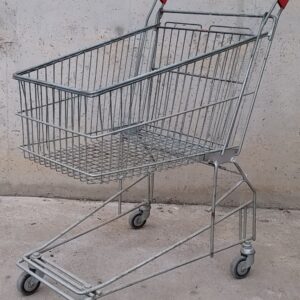 Carrito galvanizado de 77x50x93cm para tienda, supermercado... en cabauoportunitats.com
