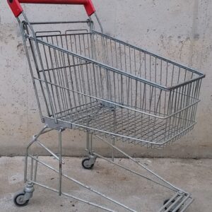 Carrito galvanizado de 77x50x93cm para tienda, supermercado... en cabauoportunitats.com