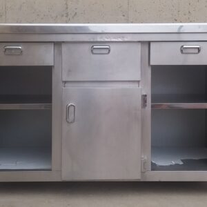 Moble cafeter d'acer inoxidable de 150cm de segona mà a cabauoportunitats.com