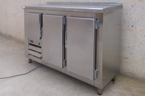 Nevera mostrador d'acer inoxidable de 150cm de segona mà a cabauoportunitats.com