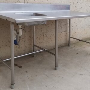 Fregadero de inox de 170cm con patas en cabauoportunitats.com