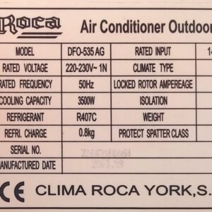 Aire condicionat ROCA ECO DPO-535 AG de segona mà a cabauoportunitats.com