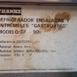 Nevera per amanides FRANKE de segona mà a cabauoportunitats.com