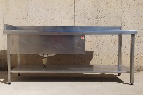 Fregadero de inox de ocasión con dos senos hondos en cabauoportunitats.com