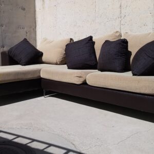 Sofà + chaise longue d'ocasió en bon estat a cabauoportunitats.com