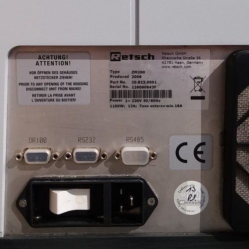 Molino ultracentrífugo RETSCH ZM 200 de ocasión para piezas y recambios en cabauoportunitats.com