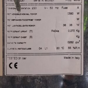 Congelador vertical d'ocasió amb porta de vidre a cabauoportunitats.com