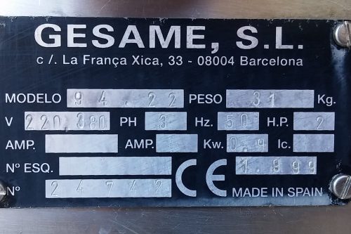 Picadora de carne GESAME en cabauoportunitats.com