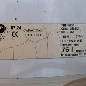 Termo THERMOR 75 litros de ocasión en cabauoportunitats.com