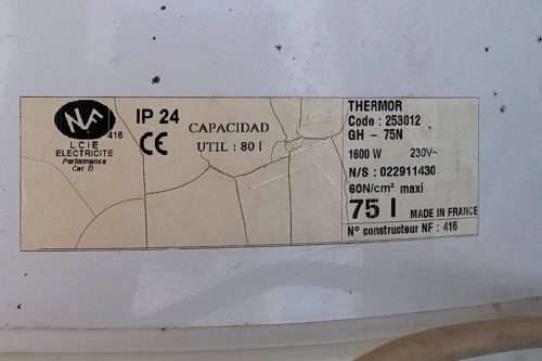 Termo THERMOR 75 litros de ocasión en cabauoportunitats.com