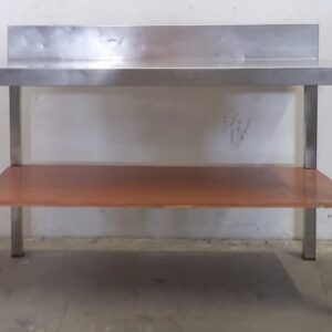 Mesa de acero inoxidable de 120cm de ocasiรณn en cabauoportunitats.com