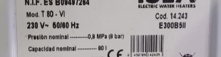 Termo elèctric 80 litres d'ocasió a cabauoportunitats.com