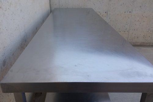 Mostrador acero inoxidable 350x75x87cm de ocasión en cabauoportunitats.com