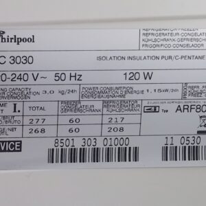 Frigorífico WHIRLPOOL ARF806 de ocasión en cabauoportunitats.com
