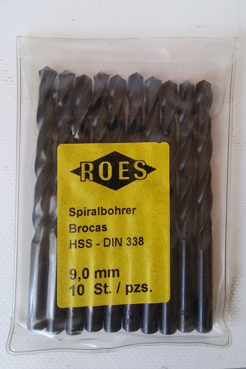 Lote 10 brocas hierro ROES HSS - DIN 338 9mm ocasión en cabauoportunitats.com