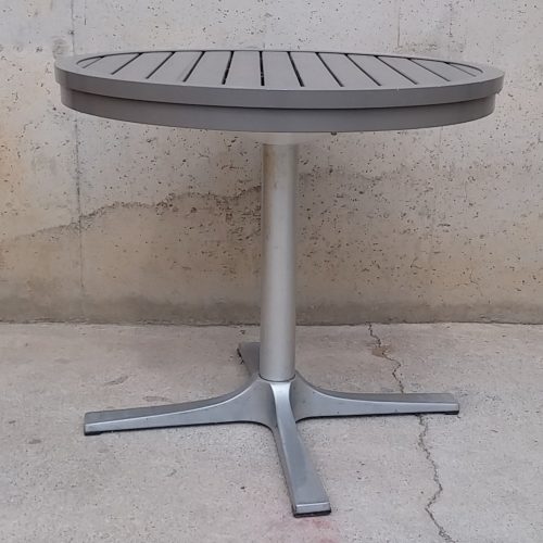 Mesa redonda aluminio terraza ø90cm de ocasión en cabauoportunitats.com